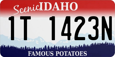 ID license plate 1T1423N