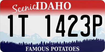 ID license plate 1T1423P