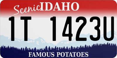 ID license plate 1T1423U