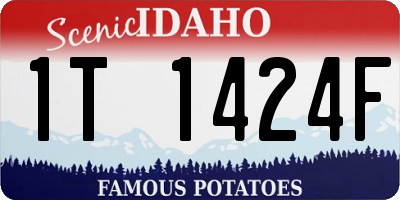 ID license plate 1T1424F