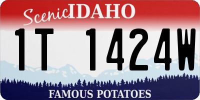 ID license plate 1T1424W
