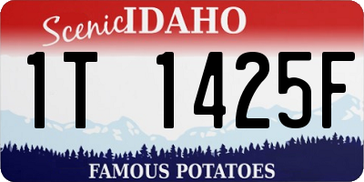 ID license plate 1T1425F