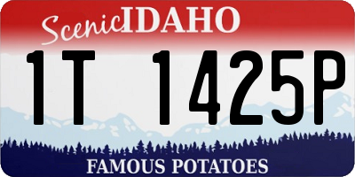 ID license plate 1T1425P