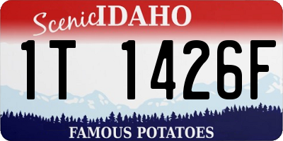 ID license plate 1T1426F