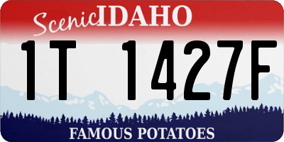 ID license plate 1T1427F