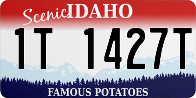 ID license plate 1T1427T