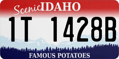 ID license plate 1T1428B