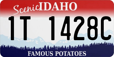 ID license plate 1T1428C