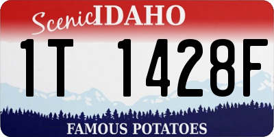ID license plate 1T1428F