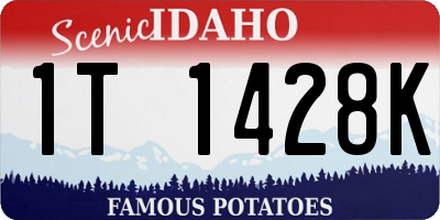 ID license plate 1T1428K