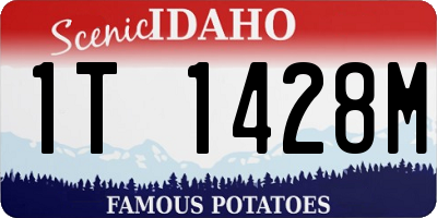 ID license plate 1T1428M