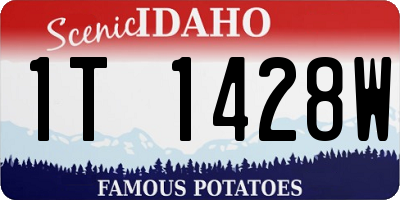 ID license plate 1T1428W