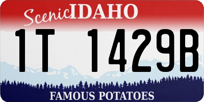 ID license plate 1T1429B
