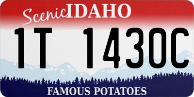 ID license plate 1T1430C