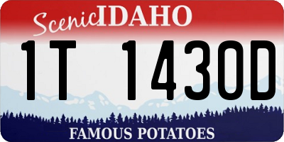 ID license plate 1T1430D