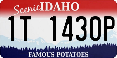 ID license plate 1T1430P