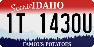 ID license plate 1T1430U