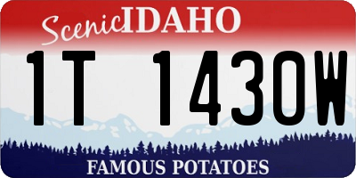 ID license plate 1T1430W