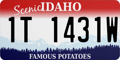 ID license plate 1T1431W