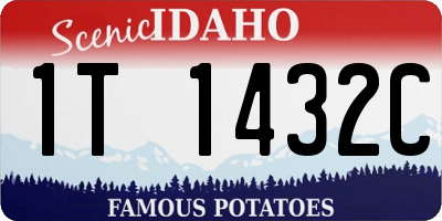 ID license plate 1T1432C