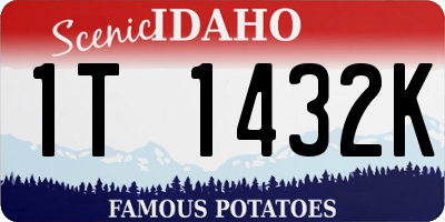 ID license plate 1T1432K