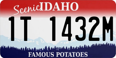 ID license plate 1T1432M