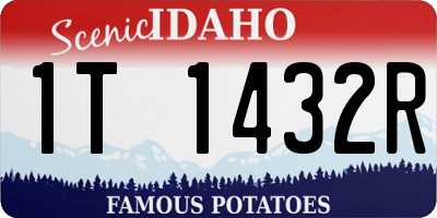 ID license plate 1T1432R