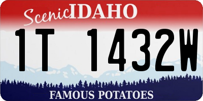 ID license plate 1T1432W