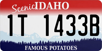 ID license plate 1T1433B