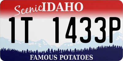 ID license plate 1T1433P