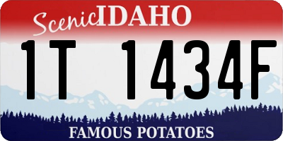 ID license plate 1T1434F