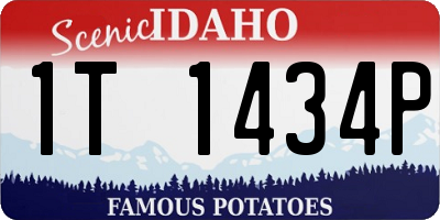 ID license plate 1T1434P