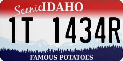 ID license plate 1T1434R