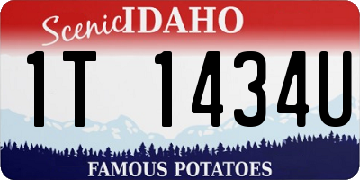 ID license plate 1T1434U