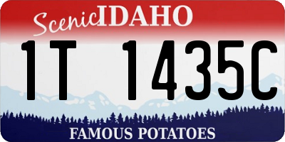 ID license plate 1T1435C