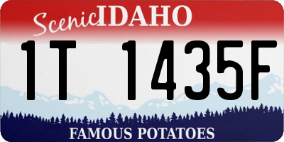 ID license plate 1T1435F