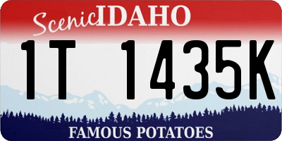 ID license plate 1T1435K