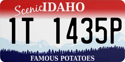 ID license plate 1T1435P