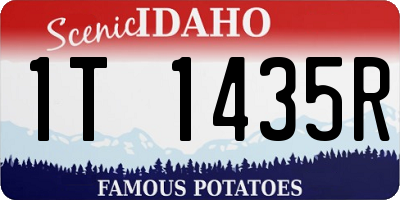 ID license plate 1T1435R