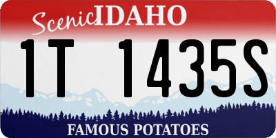 ID license plate 1T1435S