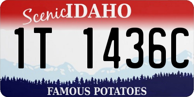 ID license plate 1T1436C