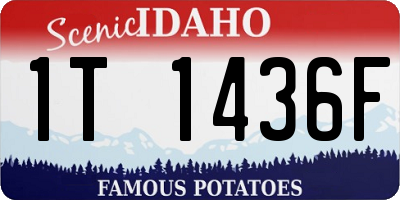 ID license plate 1T1436F