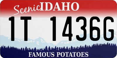 ID license plate 1T1436G