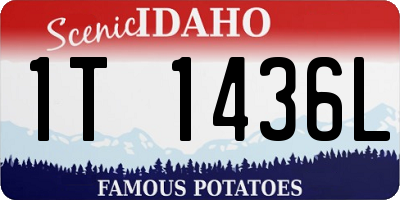 ID license plate 1T1436L