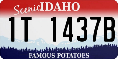 ID license plate 1T1437B