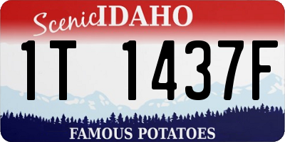 ID license plate 1T1437F