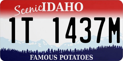 ID license plate 1T1437M