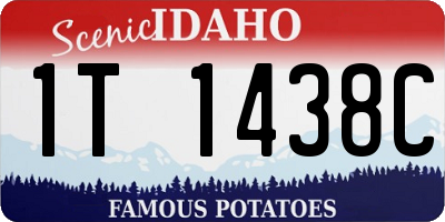 ID license plate 1T1438C
