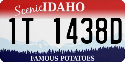ID license plate 1T1438D