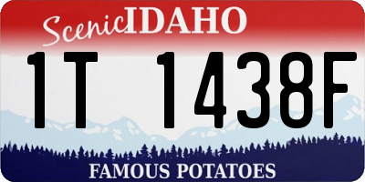 ID license plate 1T1438F